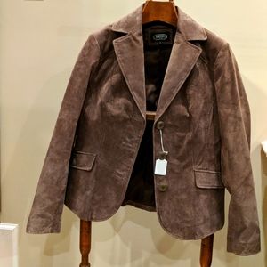 BGSD Genuine Suede Leather Women's brownish jacket. Size M